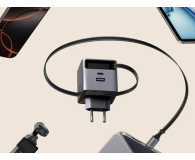 UGREEN Ładowarka sieciowa GaN X615USB-C + USB65W z kablem szara - 1417002 - zdjęcie 6